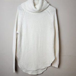 A new day white pullover size XS cowl Neck thick long sleeves for women